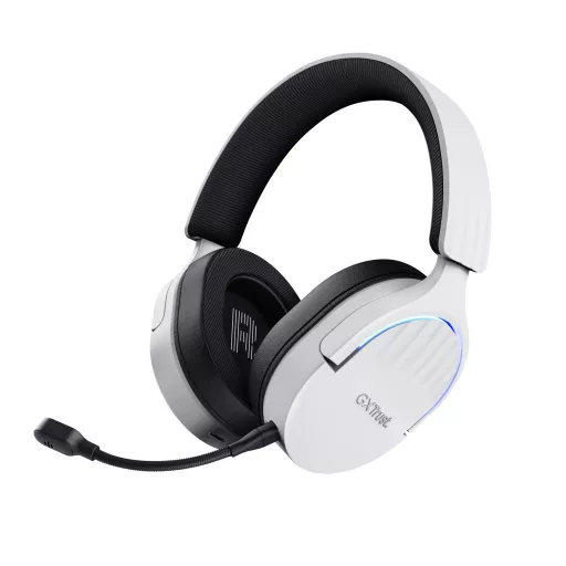 Trust GXT 491W FAYZO Headset Vezetékes és vezeték nélküli Fejpánt Játék USB C-típus Bluetooth Fekete, Fehér