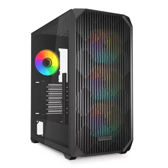 Sharkoon AK3 RGB Midi Tower Fekete