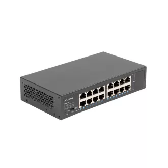  Lanberg RSGE-16 hálózati kapcsoló Beállítást nem igénylő (unmanaged) Gigabit Ethernet (10/100/1000) 1U Fekete