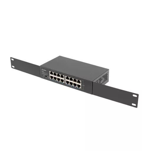 Lanberg RSGE-16 hálózati kapcsoló Beállítást nem igénylő (unmanaged) Gigabit Ethernet (10/100/1000) 1U Fekete
