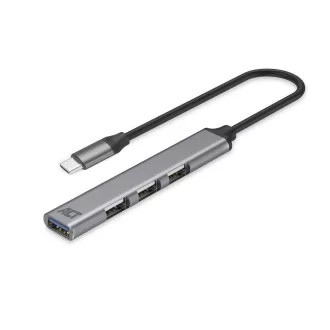   ACT AC6425 hálózati csatlakozó USB 3.2 Gen 1 (3.1 Gen 1) Type-C 5000 Mbit/s Szürke