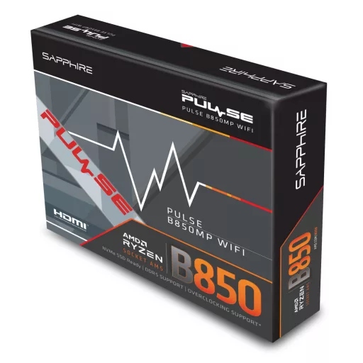 Sapphire PULSE B850M WIFI AMD B850 Socket AM5 Micro ATX