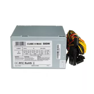 iBox CUBE II 500 W 20+4 pin ATX ATX Ezüst
