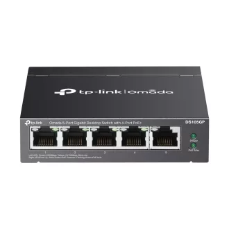   TP-Link Omada DS105GP hálózati kapcsoló Beállítást nem igénylő (unmanaged) Gigabit Ethernet (10/100/1000) Ethernet-áramellátás (PoE) támogatása Fekete