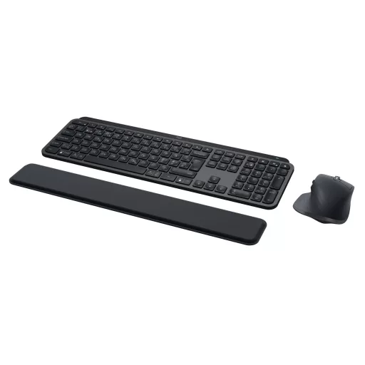 Logitech 920-010931 billentyűzet Egér mellékelve Irodai RF vezeték nélküli + Bluetooth QWERTY Északi Grafit