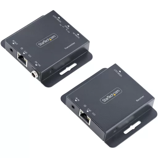 StarTech.com EXTEND-HDMI-4K40C6P1 audió/videó jeltovábbító AV adó- és vevőegység Fekete