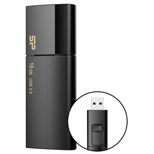 Silicon Power Blaze B05 USB flash meghajtó 16 GB USB A típus 3.2 Gen 1 (3.1 Gen 1) Fekete