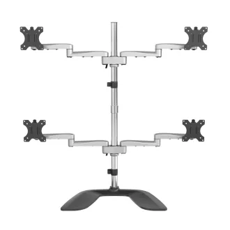   StarTech.com ARMQUADSS asztali TV konzol 81,3 cm (32") Fekete, Ezüst