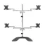 StarTech.com ARMQUADSS asztali TV konzol 81,3 cm (32") Fekete, Ezüst