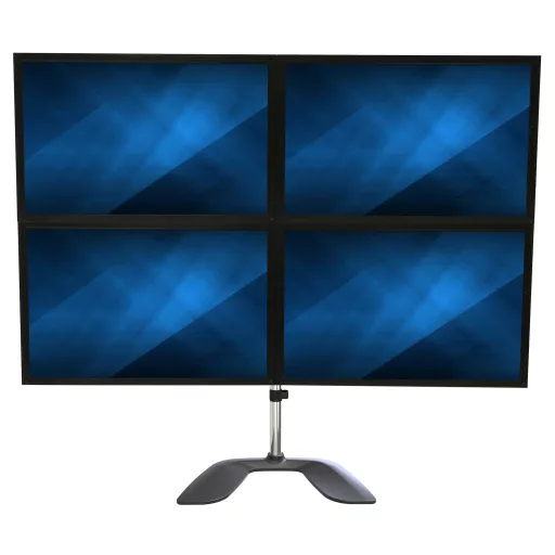 StarTech.com ARMQUADSS asztali TV konzol 81,3 cm (32") Fekete, Ezüst
