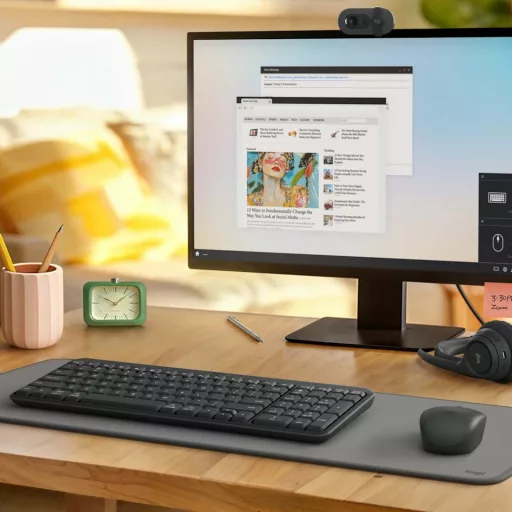 Logitech ERGO 920-013549 billentyűzet RF vezeték nélküli + Bluetooth AZERTY Francia Grafit