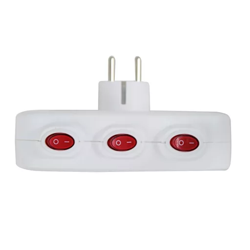 Esperanza ELK307W Electrical Splitter 3 sockets switch White