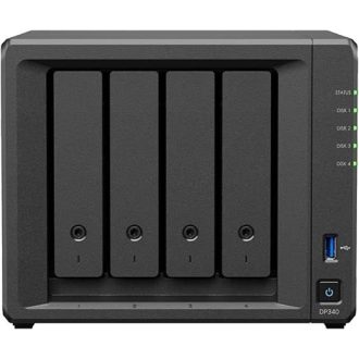   Synology DP340 tárolószerver NAS Asztali R1600 16 GB Fekete