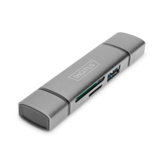   Digitus DA-70886 kártyaolvasó USB 3.2 Gen 1 (3.1 Gen 1) Type-A/Type-C Alumínium