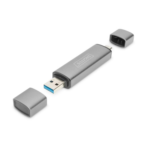 Digitus DA-70886 kártyaolvasó USB 3.2 Gen 1 (3.1 Gen 1) Type-A/Type-C Alumínium