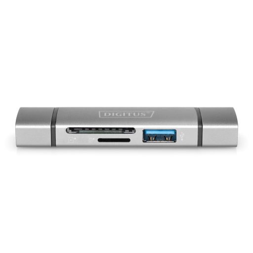 Digitus DA-70886 kártyaolvasó USB 3.2 Gen 1 (3.1 Gen 1) Type-A/Type-C Alumínium