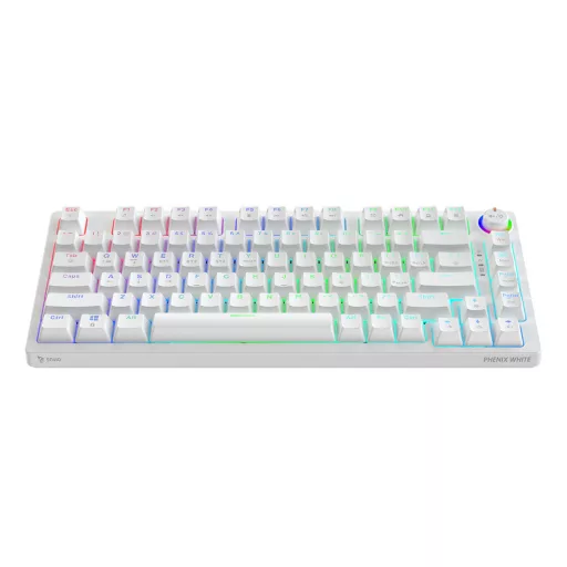 Savio Phenix WHITE GAT RED billentyűzet Játék Bluetooth QWERTY International EER Fehér