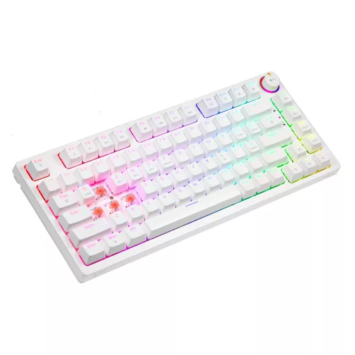 Savio Phenix WHITE GAT RED billentyűzet Játék Bluetooth QWERTY International EER Fehér