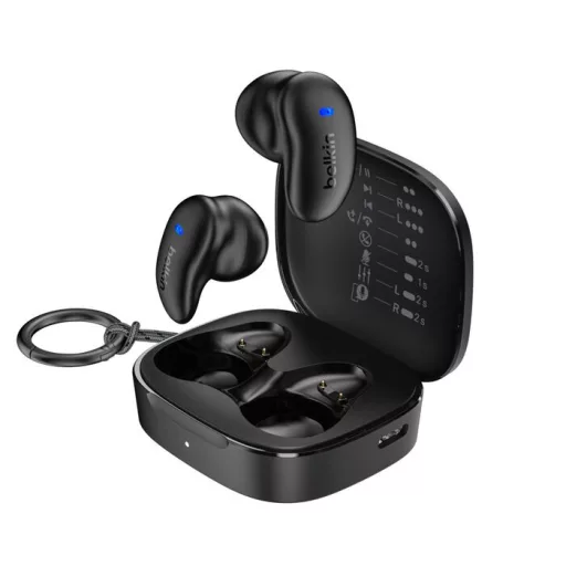 Belkin SoundForm Anywhere Headset Vezetékes és vezeték nélküli Hallójárati Hívás/zene USB C-típus Bluetooth Fekete