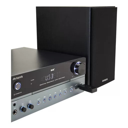 Aiwa MSBTU-700DAB házi hangrendszer Otthoni mikro hangrendszer 25 W Sarki kék, Fekete
