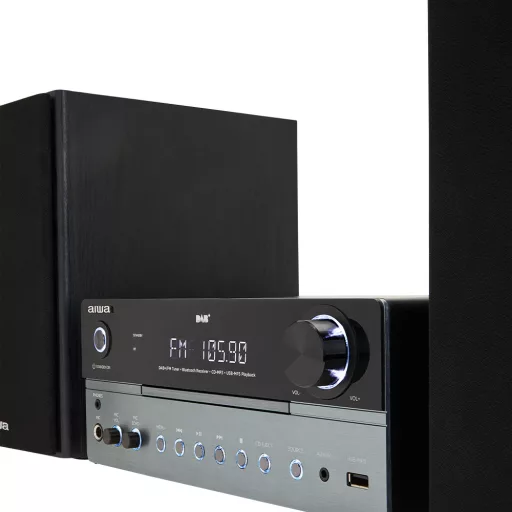 Aiwa MSBTU-700DAB házi hangrendszer Otthoni mikro hangrendszer 25 W Sarki kék, Fekete