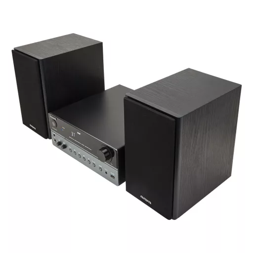 Aiwa MSBTU-700DAB házi hangrendszer Otthoni mikro hangrendszer 25 W Sarki kék, Fekete