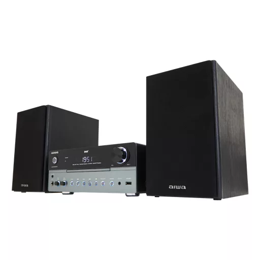 Aiwa MSBTU-700DAB házi hangrendszer Otthoni mikro hangrendszer 25 W Sarki kék, Fekete