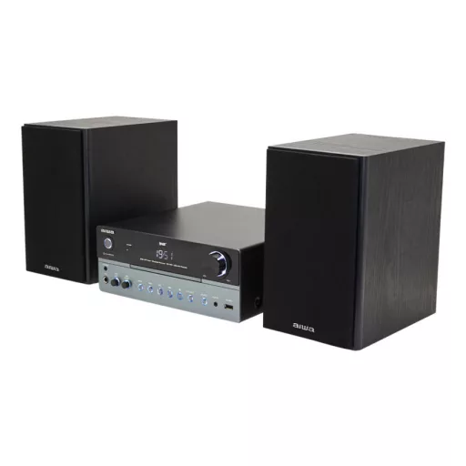 Aiwa MSBTU-700DAB házi hangrendszer Otthoni mikro hangrendszer 25 W Sarki kék, Fekete
