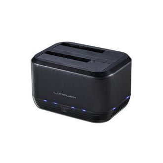   LC-Power LC-DOCK-U3-III dokkoló állomás tárolóegységhez USB 3.2 Gen 1 (3.1 Gen 1) Type micro-B Fekete