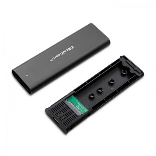 Qoltec 50312 tárolóegység burkolat Külső SSD ház Fekete M.2