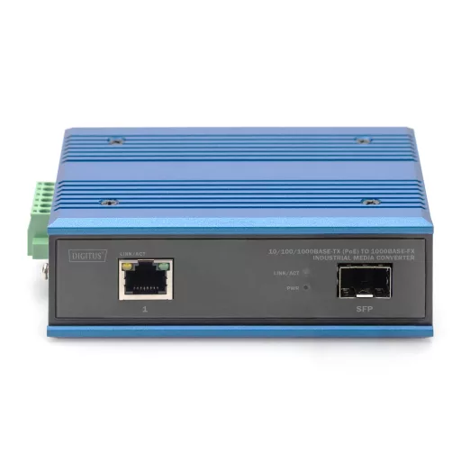Digitus DN-652104-1 hálózati média konverter 1000 Mbit/s Fekete, Kék