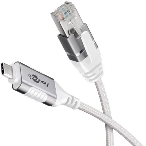 Goobay 74389 csatlakozó átlakító USB 3.1 type A RJ45 Fehér