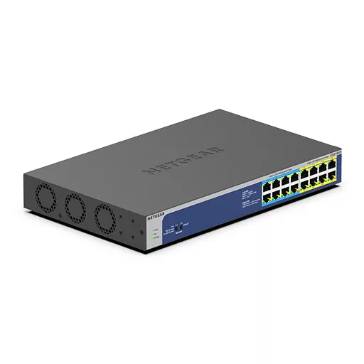 NETGEAR GS516UP Beállítást nem igénylő (unmanaged) Gigabit Ethernet (10/100/1000) Ethernet-áramellátás (PoE) támogatása Szürke