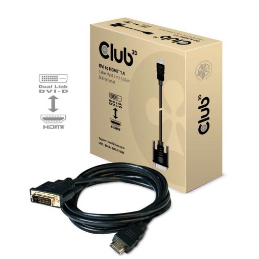 CLUB3D CAC-1210 video átalakító kábel DVI Dual Link HDMI A-típus (Standard) Fekete