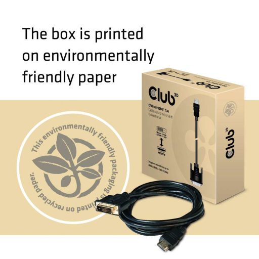 CLUB3D CAC-1210 video átalakító kábel DVI Dual Link HDMI A-típus (Standard) Fekete