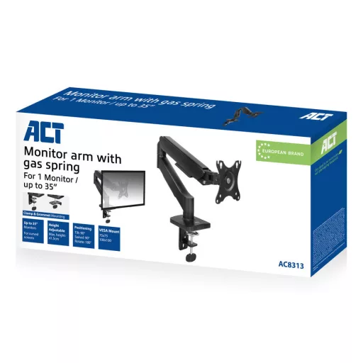 ACT AC8313 asztali TV konzol 86,4 cm (34") Fekete
