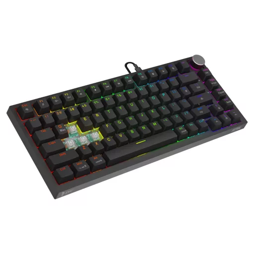 Savio ASTRAL BLACK JADE billentyűzet Játék USB QWERTY Nemzetközi amerikai Fekete