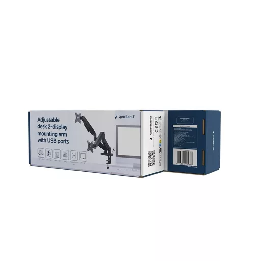 Gembird MA-DA2U-01 asztali TV konzol 81,3 cm (32") Fekete