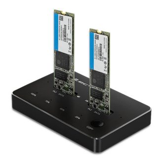   Qoltec 50310 Drive docking station 2x SSD M.2 SATA | NGFF | USB Type C