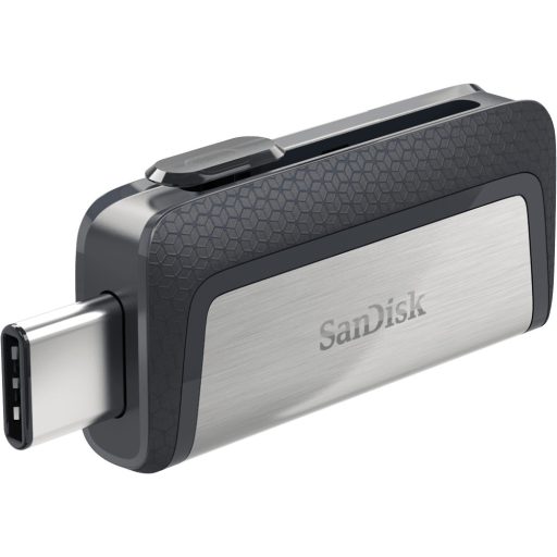 SanDisk Ultra Dual Drive USB Type-C USB flash meghajtó 128 GB USB Type-A / USB Type-C 3.2 Gen 1 (3.1 Gen 1) Fekete, Ezüst