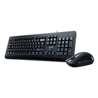   Genius Computer Technology KM-160 billentyűzet Egér mellékelve Irodai USB QWERTY Angol Fekete