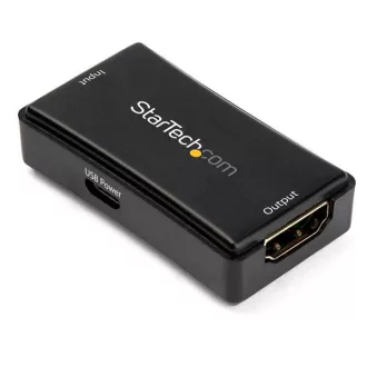   StarTech.com HDBOOST4K2 audió/videó jeltovábbító AV jelismétlő Fekete