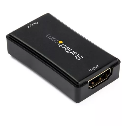 StarTech.com HDBOOST4K2 audió/videó jeltovábbító AV jelismétlő Fekete