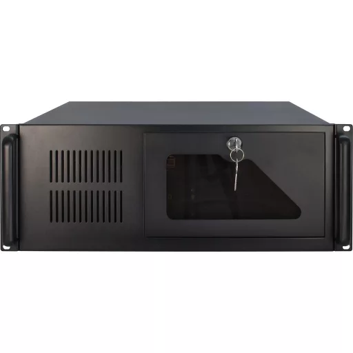 Inter-Tech IPC 4U-4088-S Rack Fekete