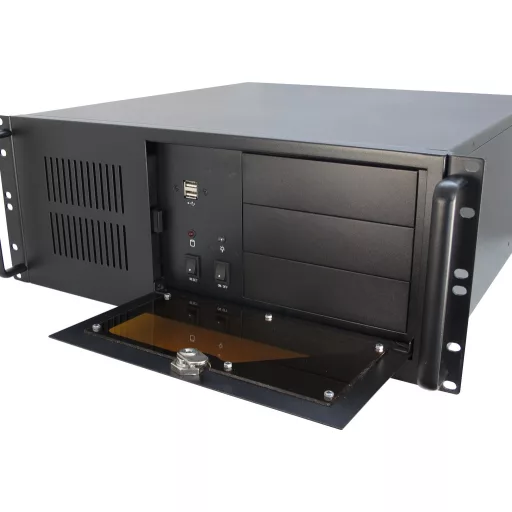 Inter-Tech IPC 4U-4088-S Rack Fekete