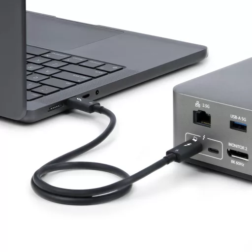 StarTech.com TBLT5MM80CM240WWH Thunderbolt kábel 0,8 M 120 Gbit/s Fehér