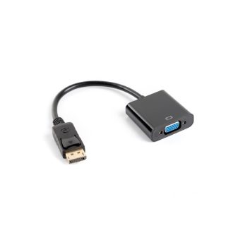   Lanberg AD-0002-BK video átalakító kábel 0,2 M VGA (D-Sub) DisplayPort Fekete