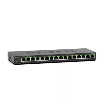   NETGEAR GS316 Beállítást nem igénylő (unmanaged) L2 Gigabit Ethernet (10/100/1000) Fekete