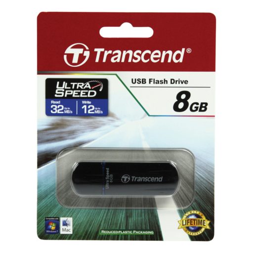Transcend JetFlash elite 600 USB flash meghajtó 8 GB USB A típus 2.0 Fekete