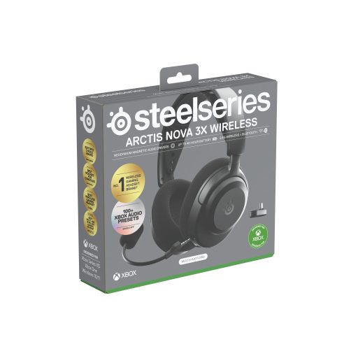 Steelseries Arctis Nova 3X Headset Vezeték nélküli Fejpánt Zene/általános Bluetooth Fekete